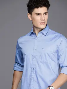 Raymond Solid Slim Fit Pure Cotton Casual Shirt