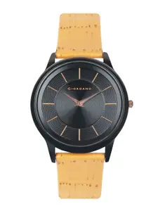 GIORDANO Men Dial & Leather Straps Analogue Watch GD4101-03
