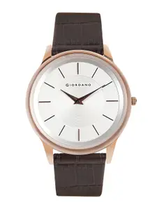GIORDANO Men Dial & Leather Straps Analogue Watch GD4101-01