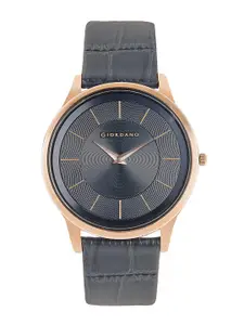 GIORDANO Men Dial & Leather Straps Analogue Watch GD4101-02
