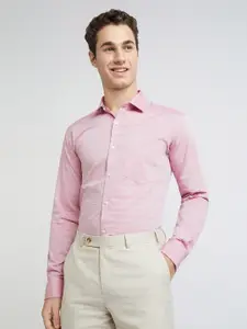 Park Avenue Pure Cotton Slim Fit Self Design Textured Formal Shirt