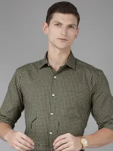 Park Avenue Slim Fit Micro Checked Pure Cotton Formal Shirt