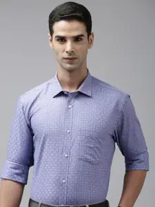 Park Avenue Slim Fit Micro Checked Pure Cotton Formal Shirt