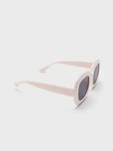 20Dresses Women Black Lens & White Square Sunglasses SG010735