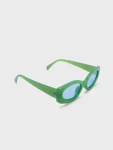 20Dresses Women Blue Lens & Green Cateye Sunglasses SG010772
