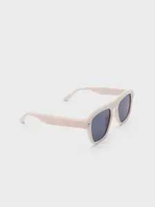 20Dresses Women Black Lens & White Square Sunglasses SG010771