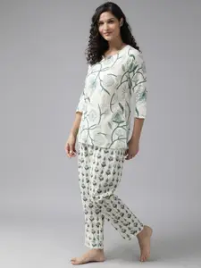 Prakrti Women Printed Pure Cotton Night suit