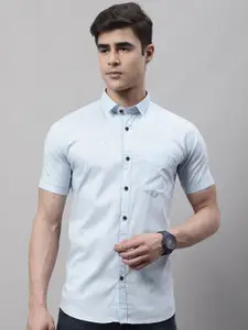Majestic Man Classic Spread Collar Pure Cotton Slim Fit Casual Shirt