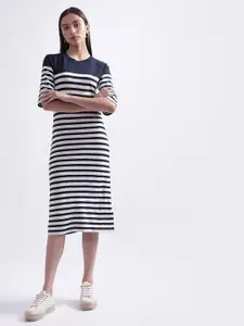 GANT Striped Midi T-shirt Dress