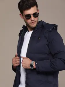 French Connection Solid Hooded Padded Jacket
