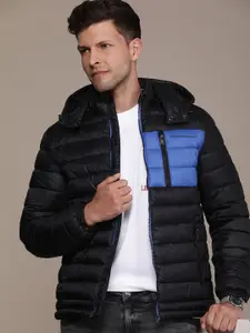 French Connection Colourblocked Hooded Puffer Jacket