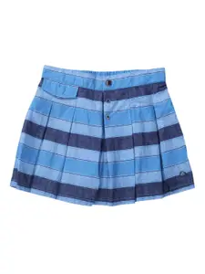 Gini and Jony Girls Colorblocked & Striped Cotton Mini Skirt