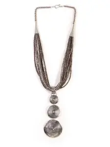 Bamboo Tree Jewels Silver-Toned Tribal Necklace