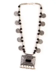Bamboo Tree Jewels Silver-Toned Tribal Necklace