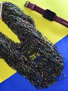 Bamboo Tree Jewels Black & Green Tribal Necklace