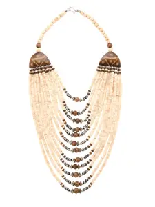 Bamboo Tree Jewels Off White Tribal Necklace