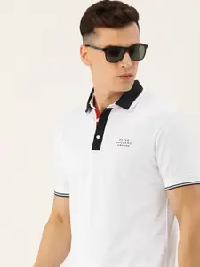 Peter England Men Polo Collar Slim Fit T-shirt