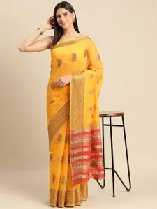 Indian Women Ethnic Motifs Zari Silk Cotton Saree