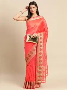 Indian Women Zari Silk Cotton Saree