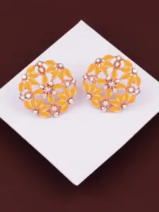 Silver Shine Gold-Plated Contemporary Studs Earrings