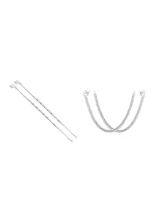 RUHI COLLECTION Set Of 4 Silver-Plated Anklets