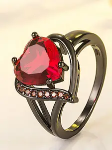 MYKI CZ-Studded Adjustable Finger Ring