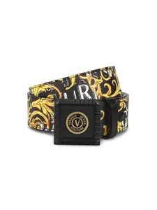 Versace Jeans Couture Men Printed Leather Belt