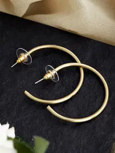 ATIBELLE Gold-Plated Circular Half Hoop Earrings