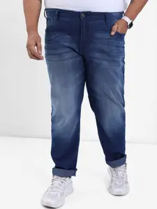 HIGHLANDER Plus Size Men Mid-Rise Slim Fit Heavy Fade Stretchable Jeans