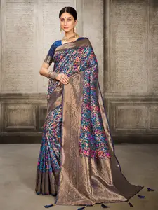 Pisara Ethnic Motifs Woven Design Zari Silk Cotton Banarasi Saree