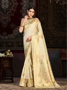 MIMOSA Floral Woven Design Zari Kanjeevaram Saree