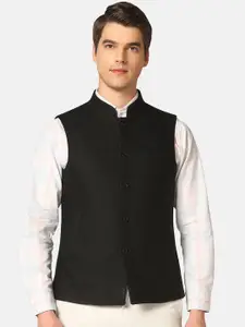 Blackberrys Slim Fit Tweed Nehru Jacket