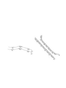 RUHI COLLECTION Set Of 4 Silver-Plated Intricate Textured Anklets