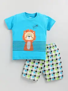 Toonyport Boys Graphic Printed Cotton T-shirt with Shorts