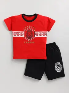 Toonyport Boys Animal Printed Cotton T-shirt with Shorts