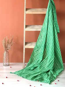 Contrast Living Polka Dot Printed Cotton Scarf