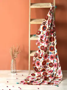Contrast Living Women Floral Printed Pure Cotton Scarf