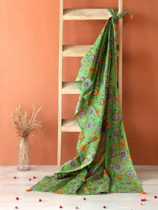 Contrast Living Floral Printed Cotton Scarf