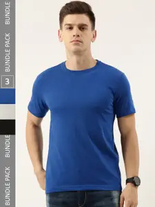 Bene Kleed Pack of 3 Solid Regular Fit T-shirt