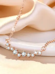 Peora Rose Gold & White Rose Gold-Plated Necklace