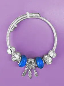 Peora Women Silver-Plated Charm Bracelet
