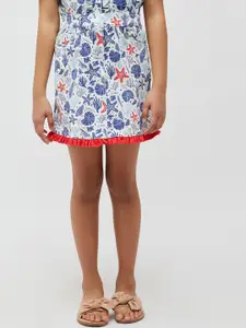 One Friday Girls Star Fish Printed Straight Skirt
