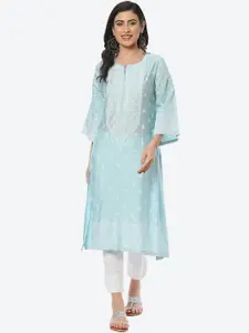 Biba Ethnic Motifs Printed Flared Sleeves Kurta