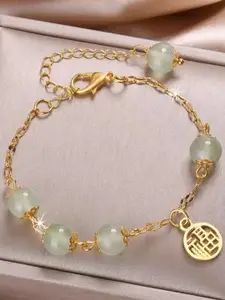MYKI Gold-Plated Beaded Link Bracelet