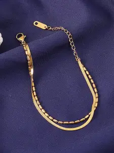 MYKI Women Gold-Plated Link Bracelet