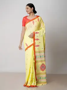Unnati Silks Ethnic Woven Design Bengal Pure Cotton Handloom Jamdani Saree