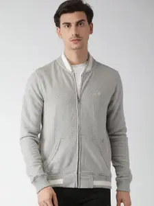 Aeropostale Men Grey Melange Solid Sweatshirt