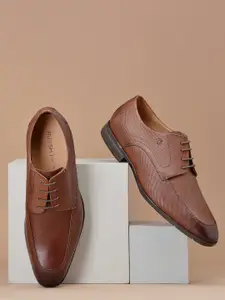 Ruosh Men Textured Leather Formal Derbys