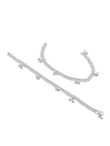 RUHI COLLECTION Silver-Plated Anklets