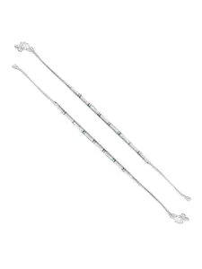 RUHI COLLECTION Silver-Plated Anklets